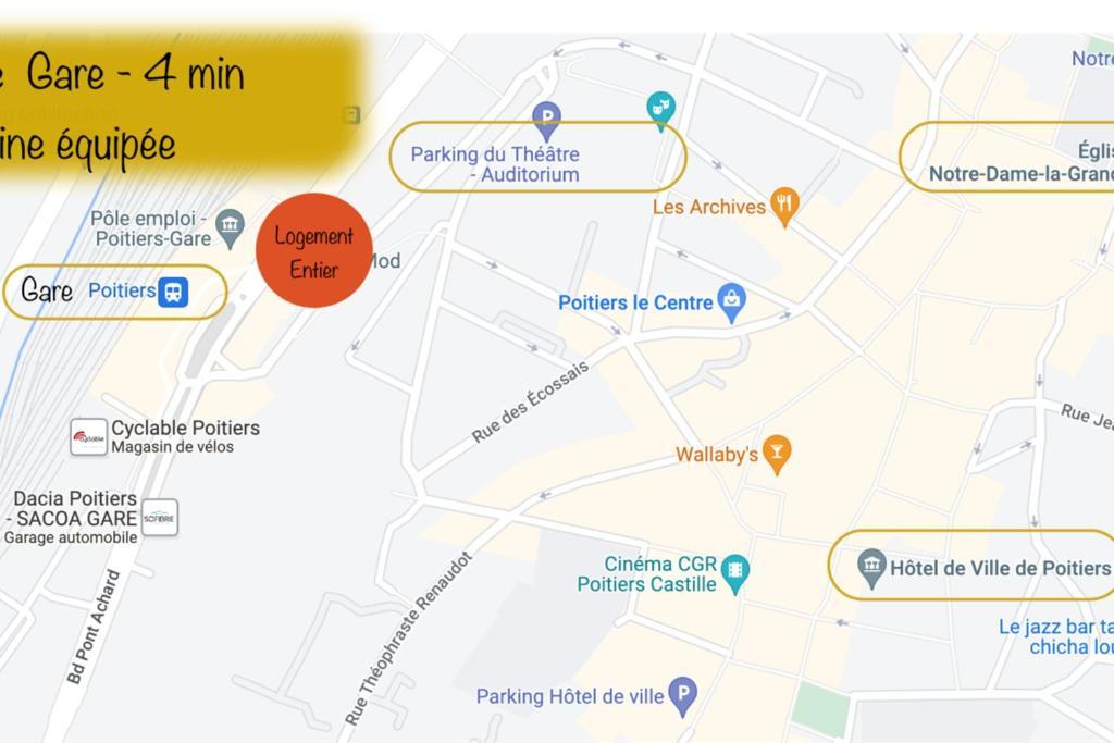 Appartement En Face De La Gare - Centre Ville Poitiers Ngoại thất bức ảnh